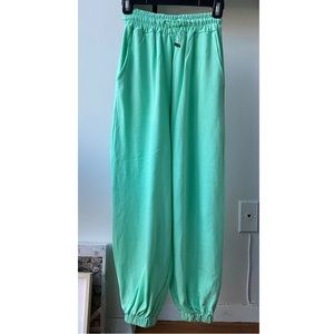 Frankie Shop Mint Crop Sweatshirt and Sweatpant Set